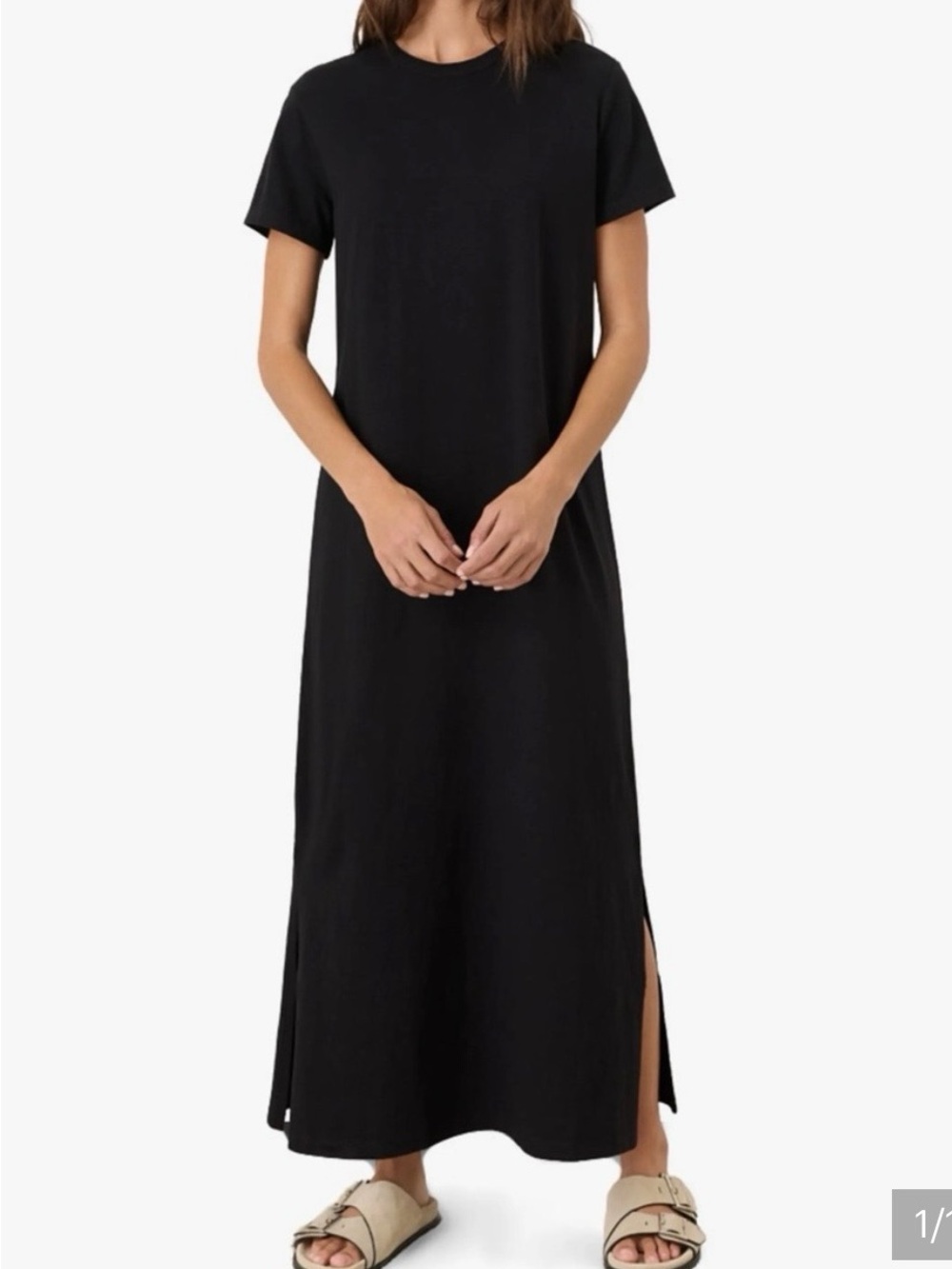 Pact NWT Short-Sleeve
Organic Cotton Slub Easy Tee
Slide Slit Maxi Dress Size L